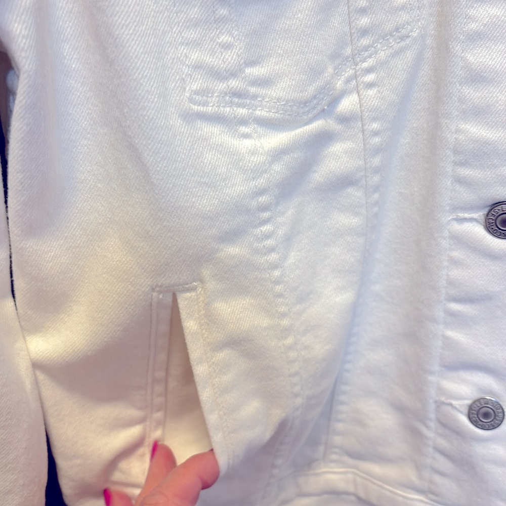 Levi's Cream White Denim Jean Jacket - Picture 7 of 10